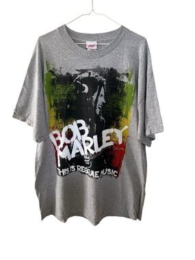 Bob Marley Reggae Tee Shirt Grey Men’s XL Crew Neck Festival Jamaica